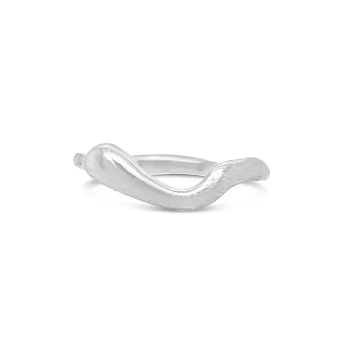 Emily Amey Jewelry Rings Swoopy Halo band in Sterling Silver