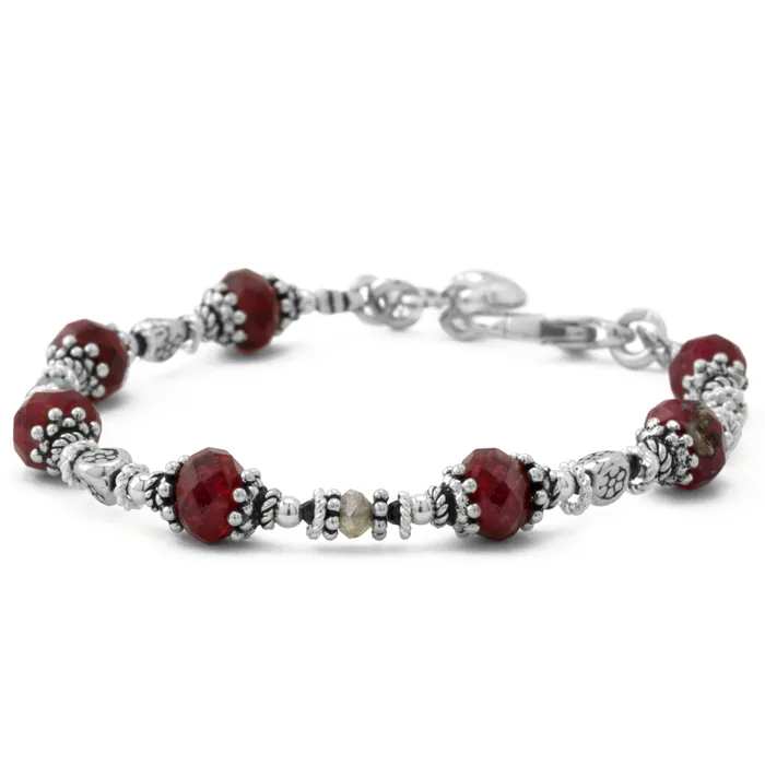 Faceted Eudialyte Labradorite Bracelet Elisa Ilana Bracelets