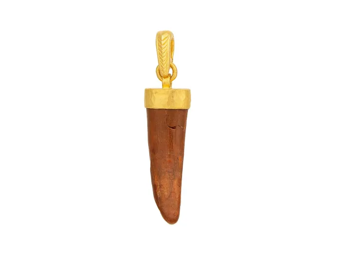 GG GOLD OOAK Necklaces GURHAN Mens Gold Dinosaur Tooth Pendant 27x8mm Pterosaur GG GOLD OOAK Necklaces GURHAN Mens Gold Dinosaur Tooth Pendant 27x8mm Pterosaur