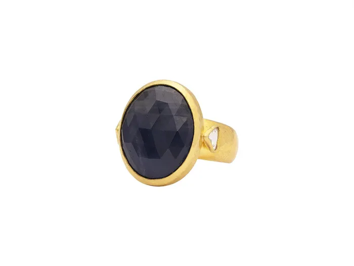 GG GOLD OOAK Rings GURHAN Elements Gold Sapphire Cocktail Ring 19x15mm Oval GG GOLD OOAK Rings GURHAN Elements Gold Sapphire Cocktail Ring 19x15mm Oval