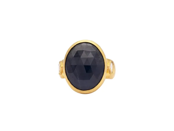 GG GOLD OOAK Rings GURHAN Elements Gold Sapphire Cocktail Ring 19x15mm Oval