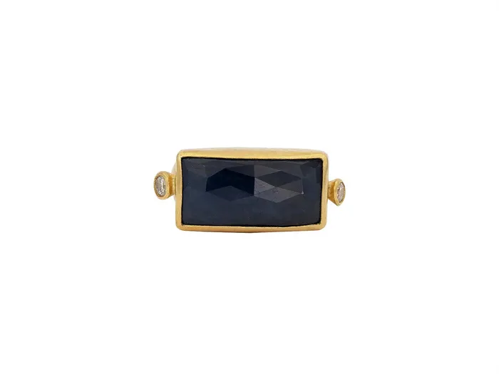 GG GOLD OOAK Rings GURHAN Elements Gold Sapphire Cocktail Ring 20x10mm Rectangle GG GOLD OOAK Rings GURHAN Elements Gold Sapphire Cocktail Ring 20x10mm Rectangle