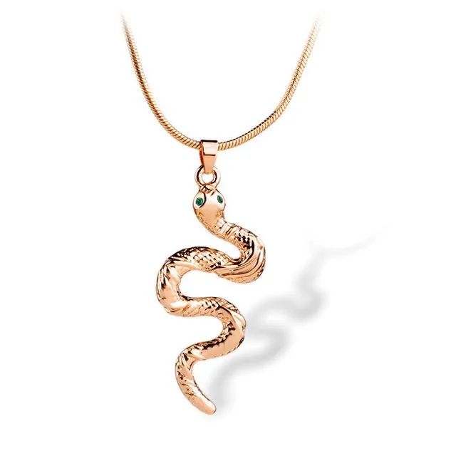 Gold Color Snake Pendants Necklace sparklingselections Necklaces