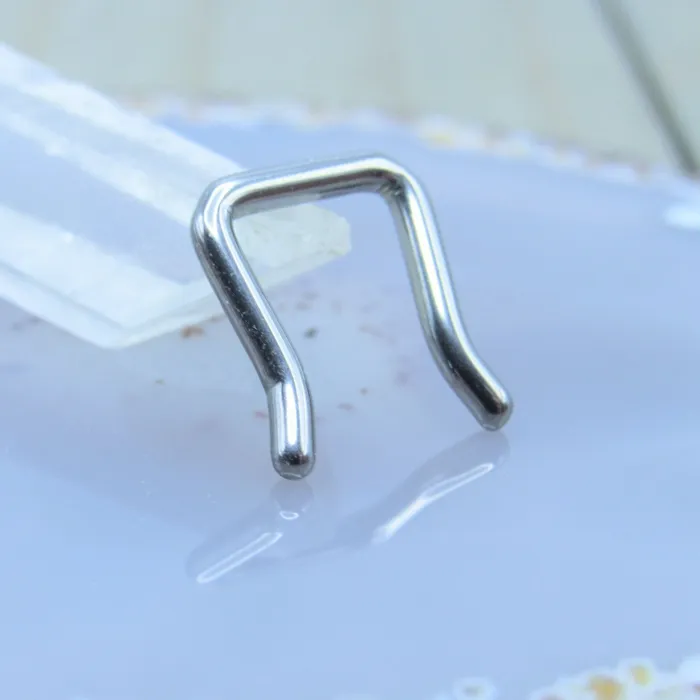 Hide and seek septum ring easy flip up design titanium SirenBodyJewelry Rings