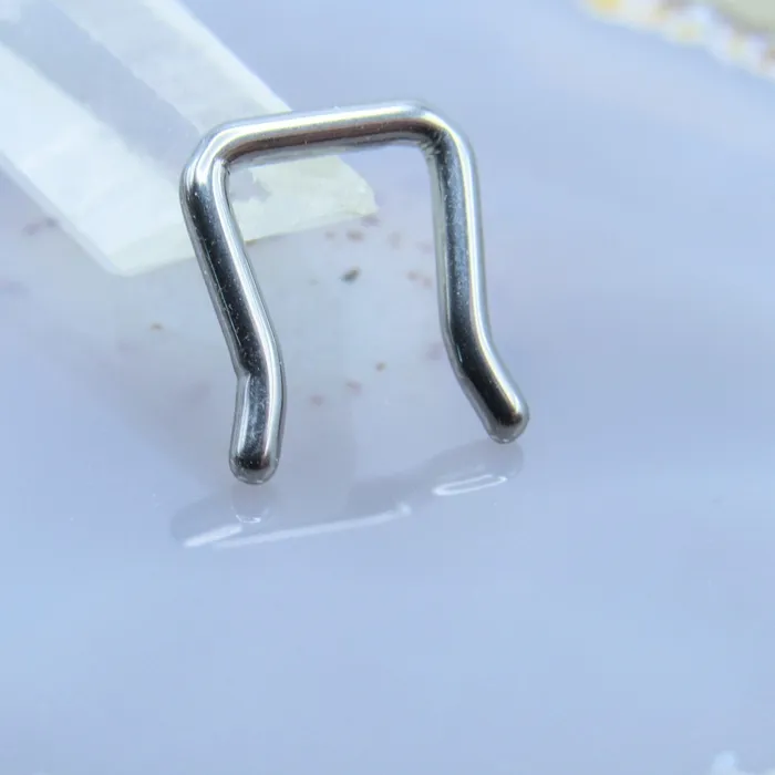 Hide and seek septum ring easy flip up design titanium SirenBodyJewelry Rings