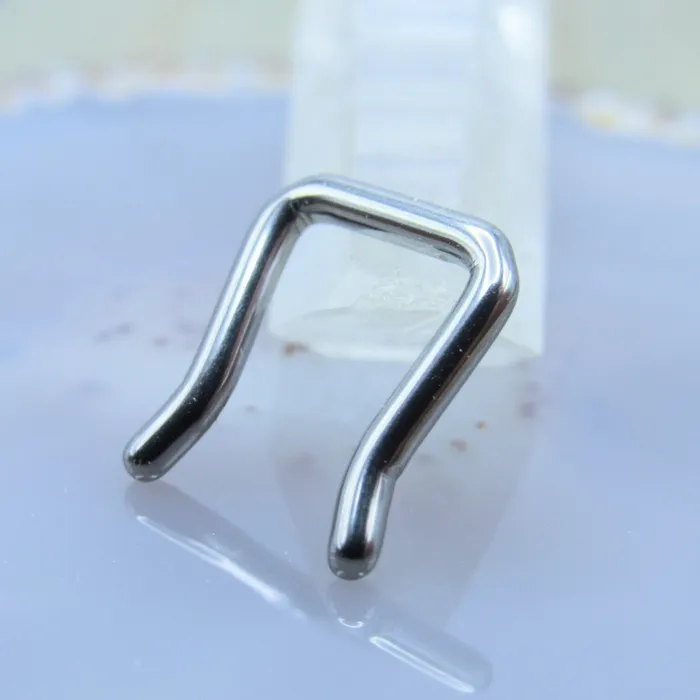 Hide and seek septum ring easy flip up design titanium SirenBodyJewelry Rings