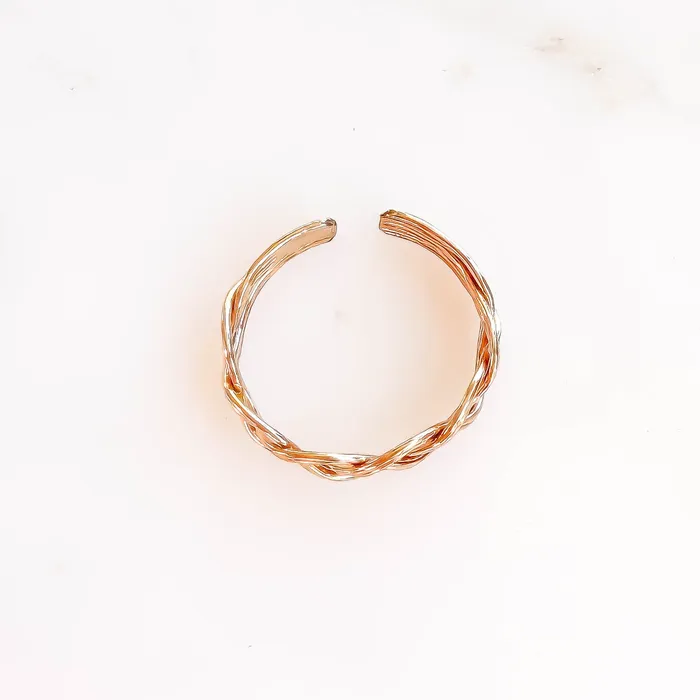 Hoops By Hand Braided Toe Ring 14K Gold Filled Rings