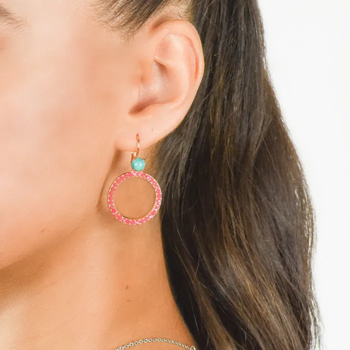 Mariana Earrings Mariana HappinessTurquoise Circle Leverback Earrings