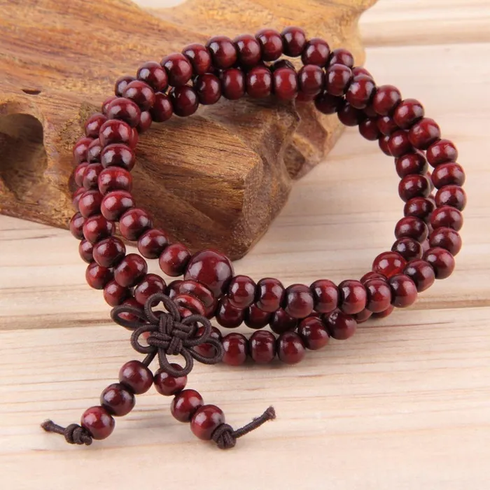 Natural Buddhist Prayer Meditation Wood Beads Bracelet sparklingselections Bracelets