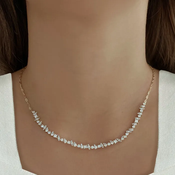 Necklaces Alev Jewelry Multi Shape Illusion Disorganized Necklace