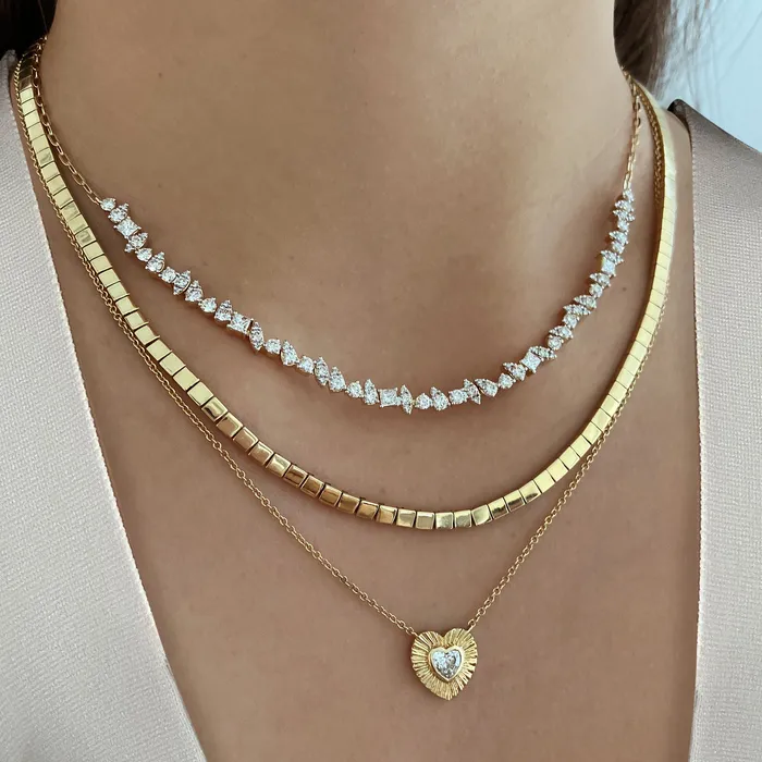 Necklaces Alev Jewelry Multi Shape Illusion Disorganized Necklace