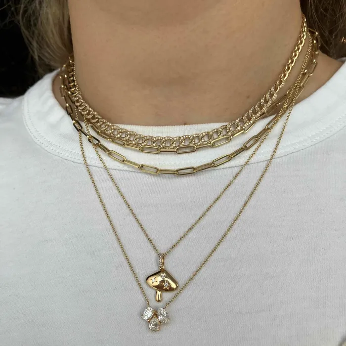 Necklaces Alev Jewelry Small Multi Shape Three Diamond Necklace