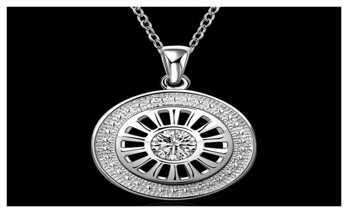Necklaces Silver Minimalist Dainty Forever Round Cubic Zirconia Pendant Necklace sparklingselections Necklaces Silver Minimalist Dainty Forever Round Cubic Zirconia Pendant Necklace sparklingselections