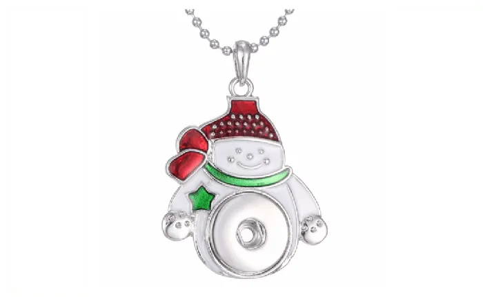 Necklaces Sparkling Selections Christmas Snap Jewelry Snowman Santa Claus Snap Buttons Pendant Necklace Necklaces Sparkling Selections Christmas Snap Jewelry Snowman Santa Claus Snap Buttons Pendant Necklace