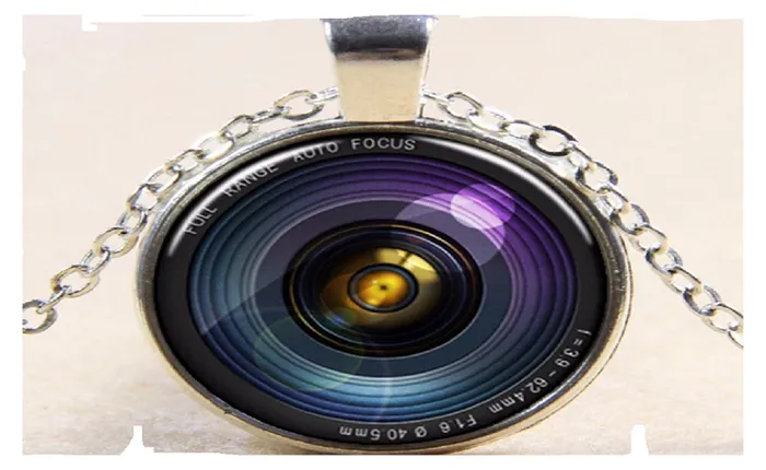 Necklaces sparklingselections Antique Silver Plated Round Camera Lens Pendant Necklace Necklaces sparklingselections Antique Silver Plated Round Camera Lens Pendant Necklace