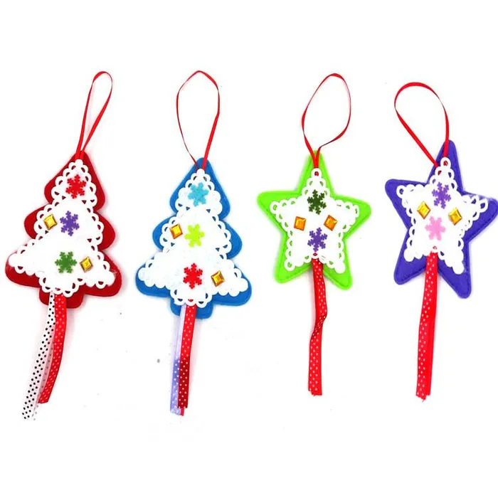 Necklaces sparklingselections Colorful Small Five Star 4Pcs Christmas Tree Star Pendant Decoration Supplies Festival Party Necklaces sparklingselections Colorful Small Five Star 4Pcs Christmas Tree Star Pendant Decoration Supplies Festival Party