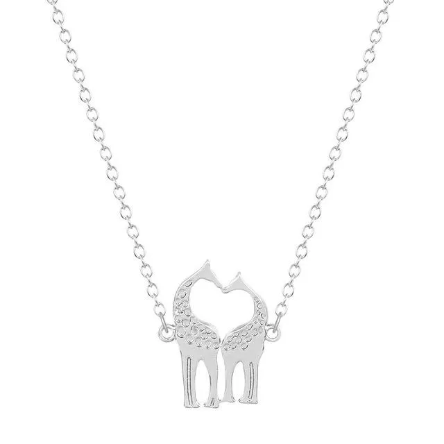 Necklaces sparklingselections Double Giraffe Animal Pendant Necklace for Women Necklaces sparklingselections Double Giraffe Animal Pendant Necklace for Women