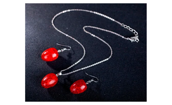 Necklaces sparklingselections Red Imitation Beeswax African Beads Waterdrop Pendant Necklace Jewelry Necklaces sparklingselections Red Imitation Beeswax African Beads Waterdrop Pendant Necklace Jewelry