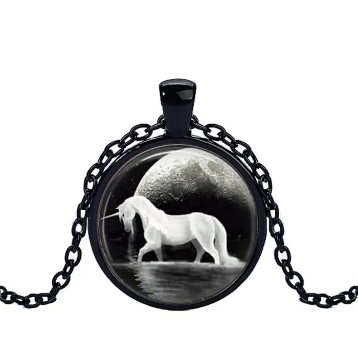 Necklaces sparklingselections Unisex Cute horse black pendant necklace