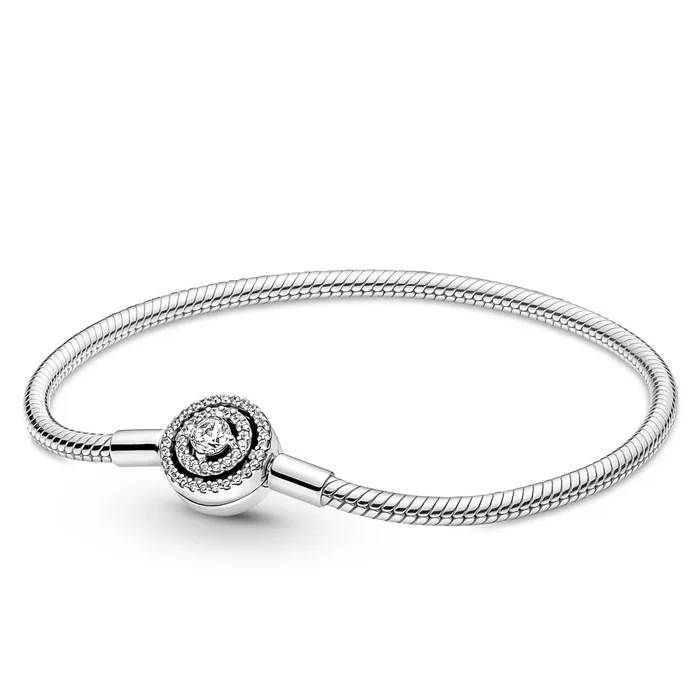 Pandora Moments Halo Snake Chain Bracelet Pandora Bracelets