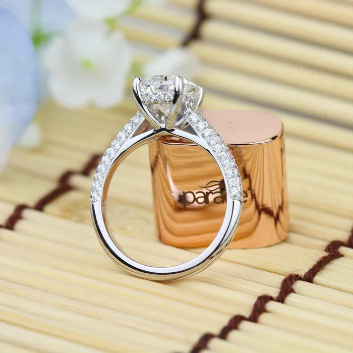 Parade Designs Rings 14KW 036CT Diamond Ring Oval Center