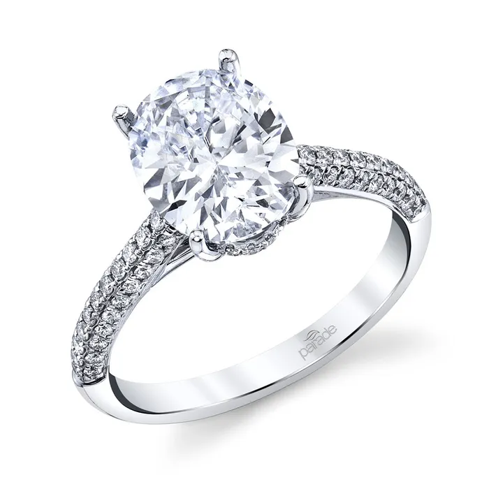 Parade Designs Rings 14KW 036CT Diamond Ring Oval Center