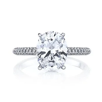 Parade Designs Rings 14KW 036CT Diamond Ring Oval Center