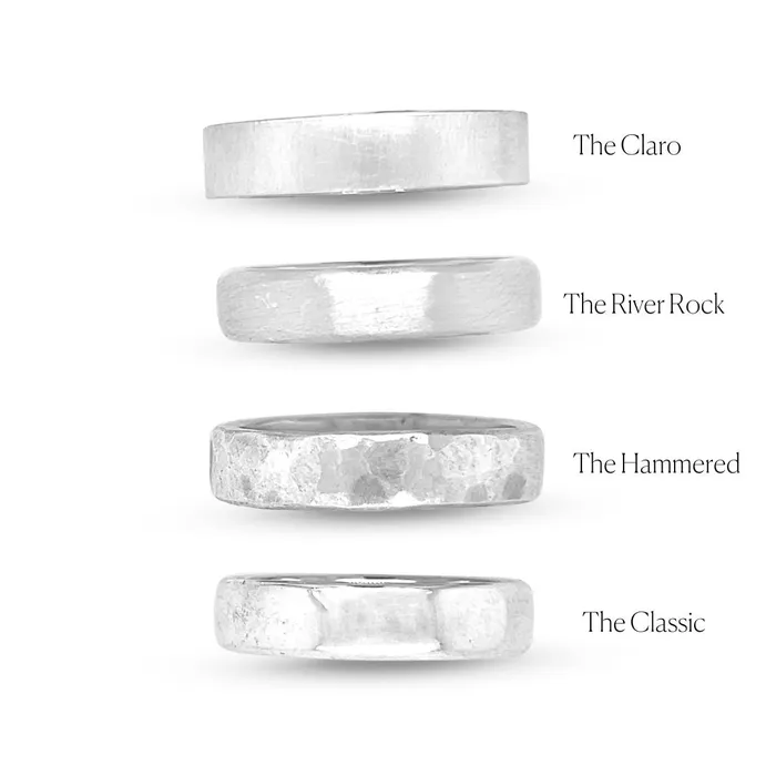 Rings Emily Amey Jewelry Morel Band in 14k White Gold