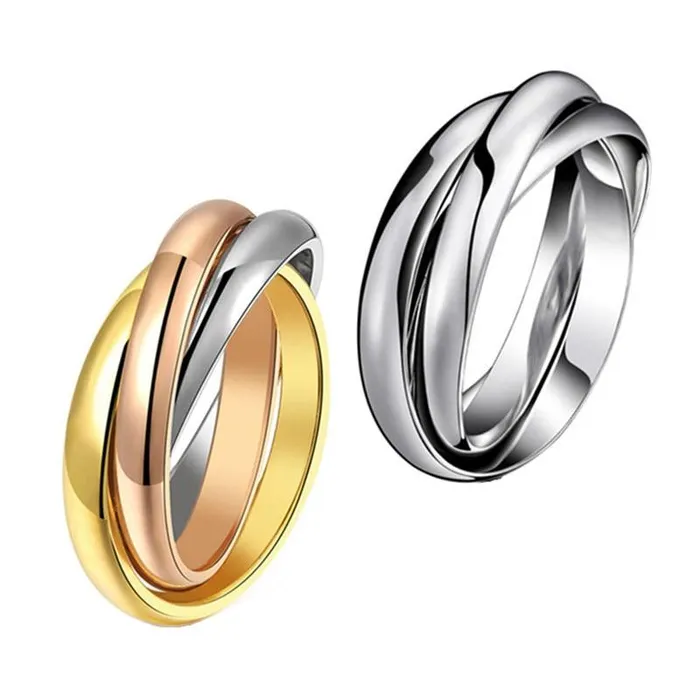 Rings New Stylish Rose Gold Colors 3 Circles Finger Ring sparklingselections Rings New Stylish Rose Gold Colors 3 Circles Finger Ring sparklingselections
