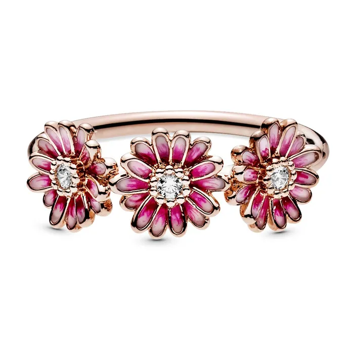 Rings Pandora Pandora Pink Daisy Flower Ring Rings Pandora Pandora Pink Daisy Flower Ring
