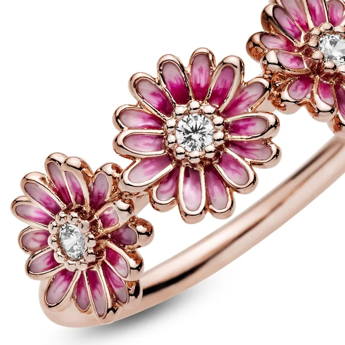 Rings Pandora Pandora Pink Daisy Flower Ring Rings Pandora Pandora Pink Daisy Flower Ring