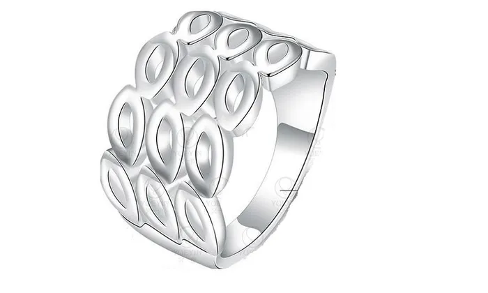 Rings sparklingselections Silver Plated Pave Shining Crystal Ring