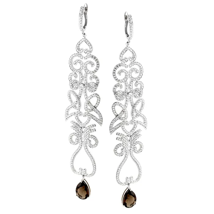 Sanchi and Filia Smoky Quartz Earrings347219 Earrings