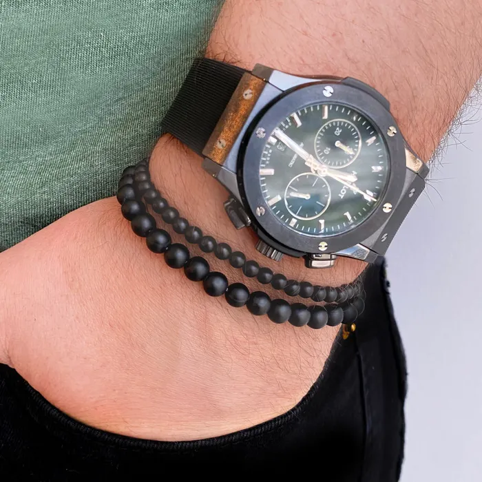 Small Onyx Bead Men Bracelet Alev Collection Bracelets