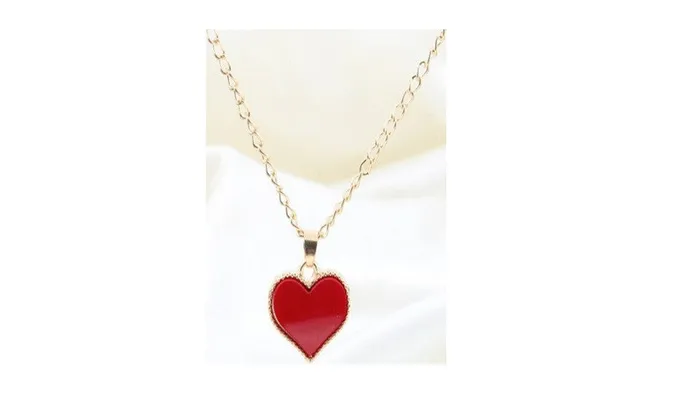sparklingselections Fashion Alloy Red Heart Pendant necklace Necklaces