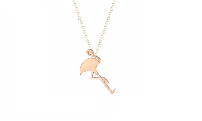 sparklingselections Necklaces Flamingo Boho Chic Pendant Necklace For Women sparklingselections Necklaces Flamingo Boho Chic Pendant Necklace For Women
