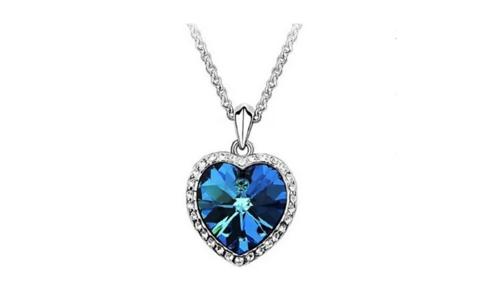 sparklingselections Ocean Heart Necklace for Women Necklaces