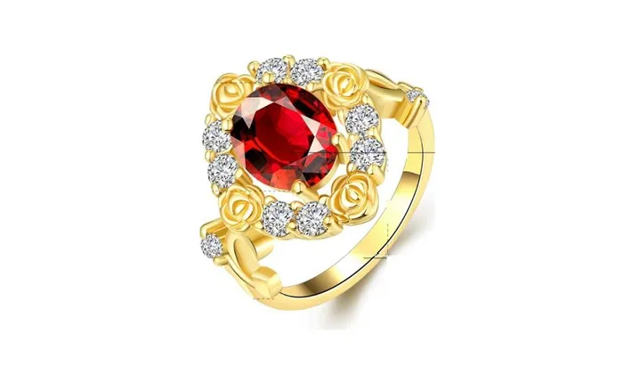 sparklingselections Rings Cubic Zirconia Rose Gold Color Wedding Finger Ring sparklingselections Rings Cubic Zirconia Rose Gold Color Wedding Finger Ring