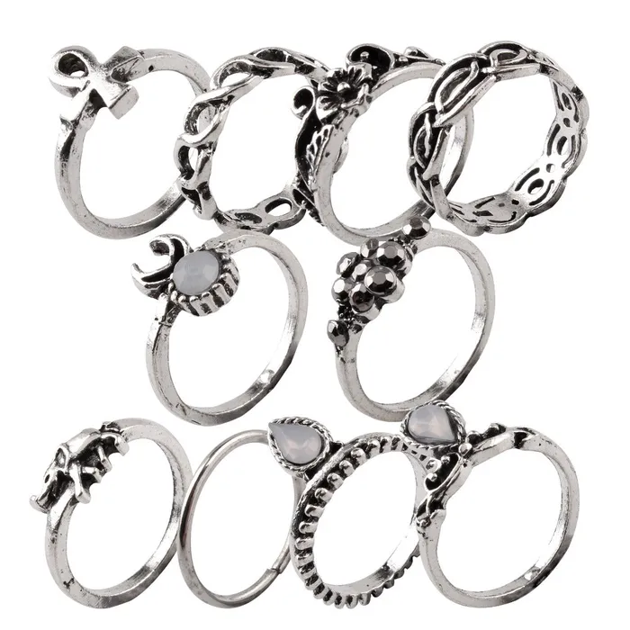 sparklingselections Rings New Fashion European and American Retro Ring Sets sparklingselections Rings New Fashion European and American Retro Ring Sets