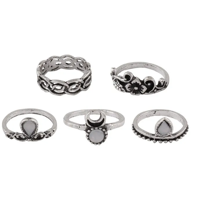 sparklingselections Rings New Fashion European and American Retro Ring Sets sparklingselections Rings New Fashion European and American Retro Ring Sets
