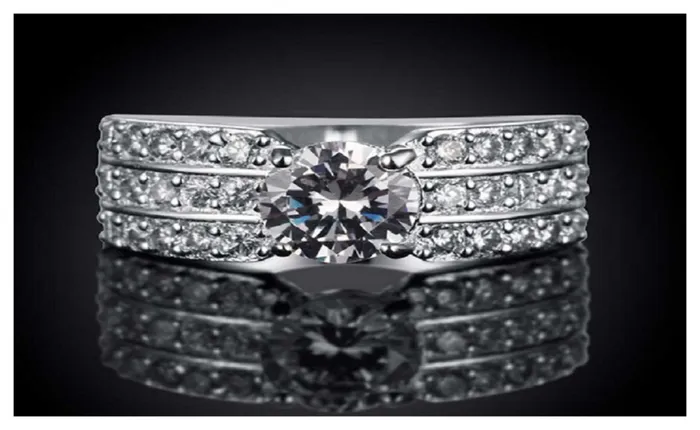 sparklingselections Rings Silver Cubic Zirconia Classic Charm Jewelry Ring For Women sparklingselections Rings Silver Cubic Zirconia Classic Charm Jewelry Ring For Women