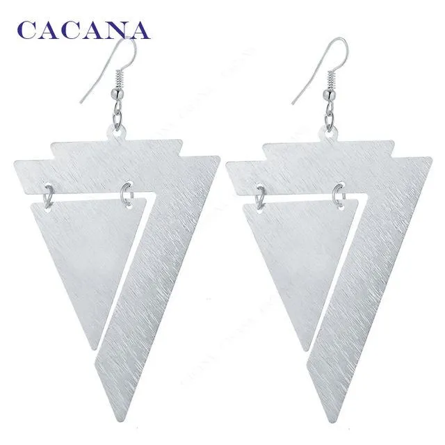 Triangle Within Triangle Dangle Long Earrings For Women sparklingselections Earrings Triangle Within Triangle Dangle Long Earrings For Women sparklingselections Earrings