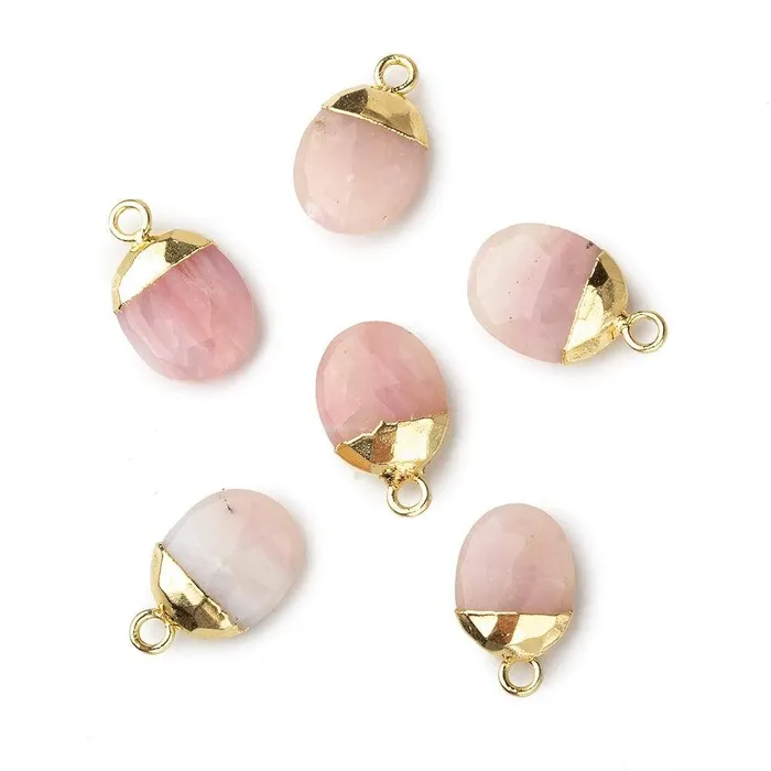 10x8mm Gold Leafed Pink Peruvian Opal Oval Pendant 1 piece Beadsofcambaycom Necklaces 10x8mm Gold Leafed Pink Peruvian Opal Oval Pendant 1 piece Beadsofcambaycom Necklaces