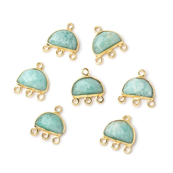 12x9mm Vermeil Amazonite Half Moon East West 3 ring Connector Beadsofcambaycom Rings 12x9mm Vermeil Amazonite Half Moon East West 3 ring Connector Beadsofcambaycom Rings