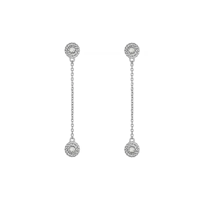 14 Karat Yellow Gold Diamond Drop Earrings Mrs Jones Company Earrings