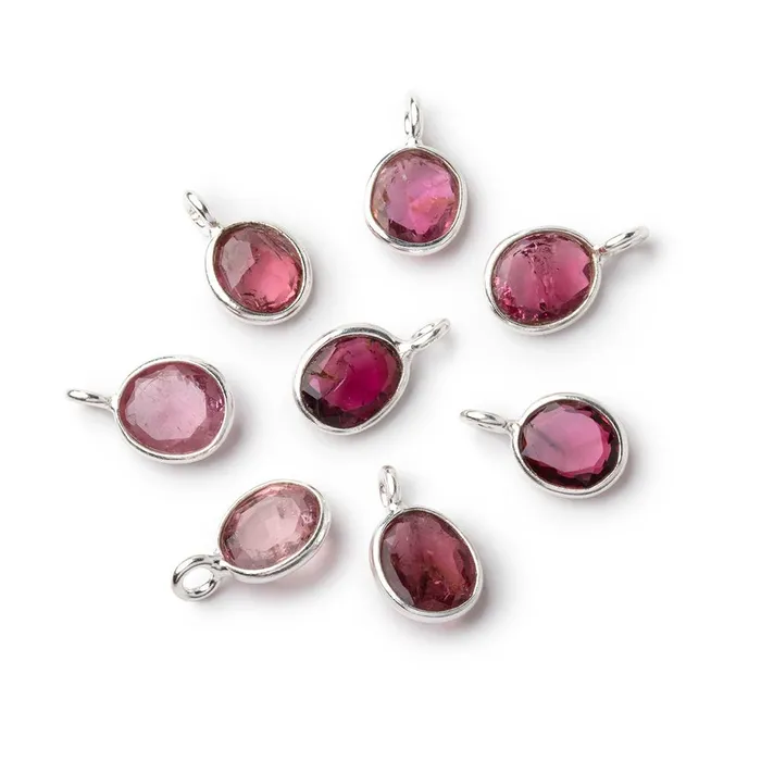 7x6mm Sterling Silver Bezel Pink Tourmaline Rose Cut Oval 1 Pendant Beadsofcambaycom Necklaces 7x6mm Sterling Silver Bezel Pink Tourmaline Rose Cut Oval 1 Pendant Beadsofcambaycom Necklaces