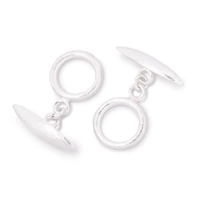 Beadsofcambaycom 135mm Sterling Silver Toggle Brushed Marquise Design 1 piece Rings Beadsofcambaycom 135mm Sterling Silver Toggle Brushed Marquise Design 1 piece Rings