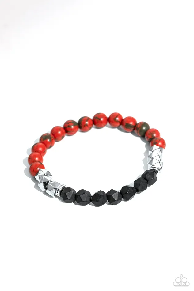 Bracelets Paparazzi Accessories Defaced Deed Orange Bracelet Jewelry by Bretta