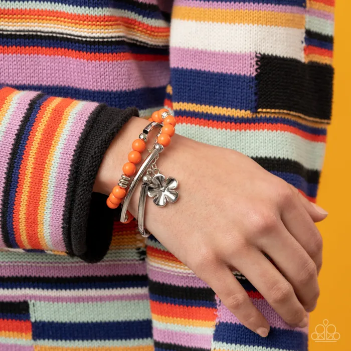 Bracelets Paparazzi Accessories Off the WRAP Orange Bracelet Jewelry by Bretta