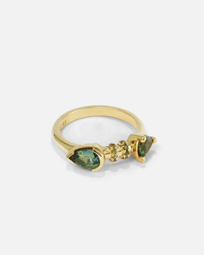 Calabash Nebula Teal Sapphire Ring Alfonzo Rings Calabash Nebula Teal Sapphire Ring Alfonzo Rings